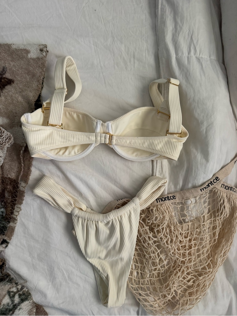 Montce Cream Rib Bustier Bikini - Picture 3 of 9
